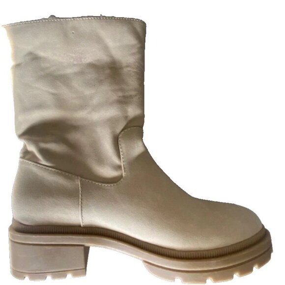 Rocket Dog Idea Women's Faux Fur Lining Boot, Chunky Heel, Natural Size 8.5 - Picture 4 of 7